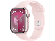 APPLE Watch Series 9 GPS 45mm Boîtier aluminium Light Pink, Bracelet Sport Light Pink - S/M (MR9G3QF/A)