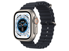 APPLE Watch Ultra GPS + Cellular 49 mm Boîtier en titane, Bracelet Océan Minuit (MQFK3NF/A)