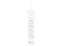 Charger l&#39;image dans la galerie, BELKIN Multiprise parafoudre 4 prises + ports USB-C / USB-A Blanc (SRB001CA2M)
