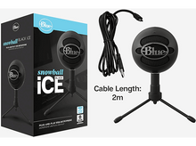 Charger l&#39;image dans la galerie, BLUE MIC Microphone de streaming USB Snowball Ice Noir (988-000172)

