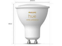 Charger l&#39;image dans la galerie, PHILIPS HUE Ampoule Smart White Ambiance GU10 4.3 W - 3 pièces (34280400)
