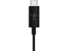 Charger l&#39;image dans la galerie, BELKIN Câble 3.5 mm jack / USB-C 1.8 m Noir (F7U079BT03-BLK)
