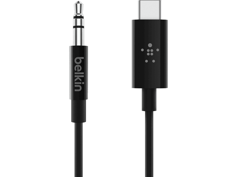 BELKIN Câble 3.5 mm jack / USB-C 1.8 m Noir (F7U079BT03-BLK)