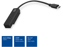 Charger l&#39;image dans la galerie, ACT Câble adaptateur USB-C vers SATA HDD/SSD 2.5&quot; (AC1525)
