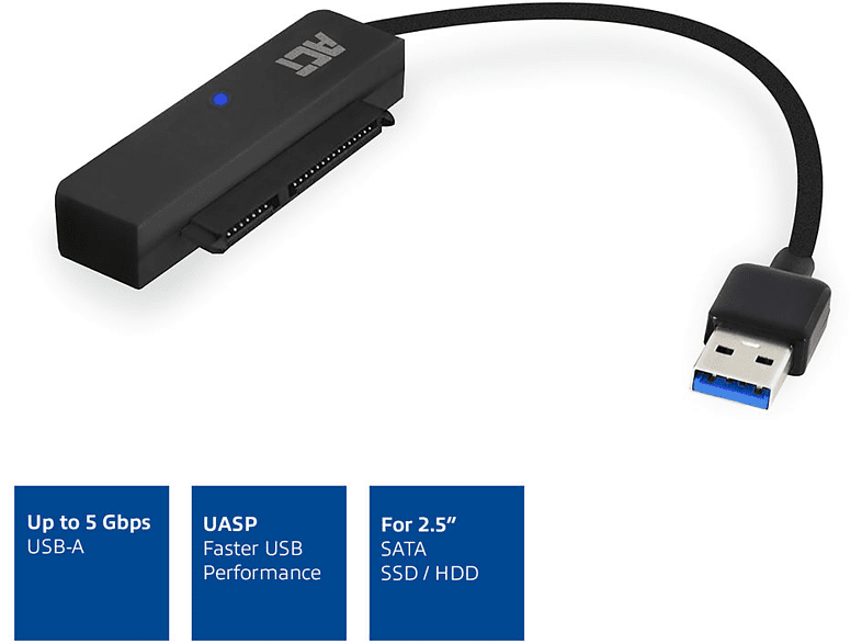 Câble adaptateur USB vers SATA Disque dur 2,5/3,5 pouces Cordon  convertisseur dur USB vers SATA Câble USB 3.0 vers SATA HDD, prise US