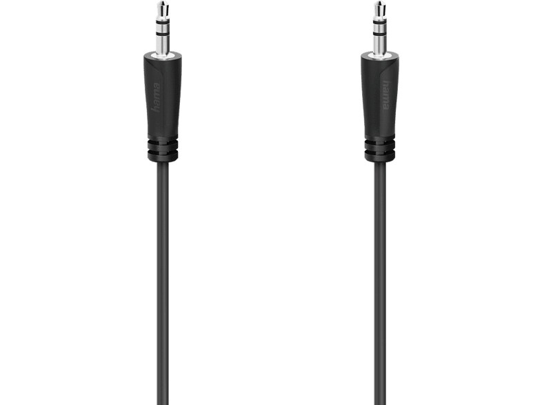 HAMA Câble audio Jack 3.5 mm Stéréo 0.5 m Noir (205287)