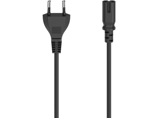 HAMA Câble d'alimentation 2-Pin (Double Groove) 1.5m (200732)