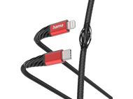 HAMA Câble Extreme USB-C - Lightning 1.5 m Noir / Rouge (201541)