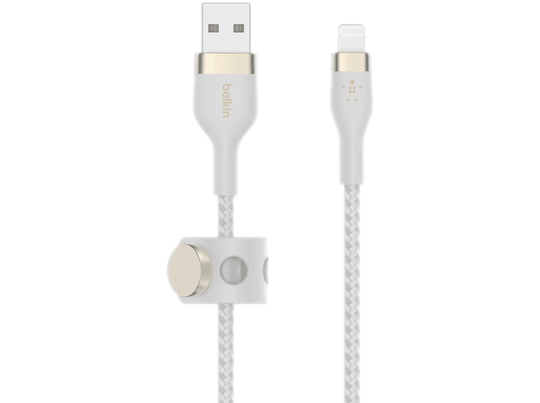 BELKIN Câble USB-A/Lightning Boost Charge Pro Flex 1 m Blanc (CAA010BT1MWH)