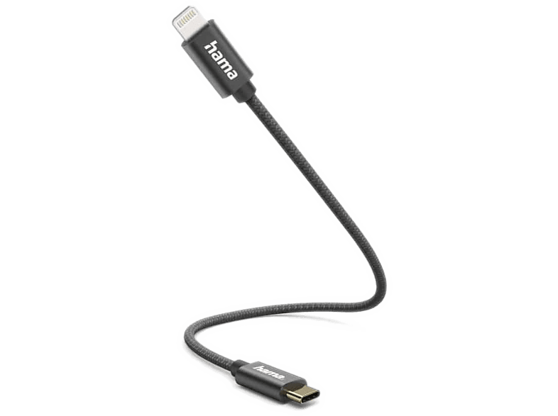 HAMA Câble USB-C / Lightning 0.2 m Noir (00201601)