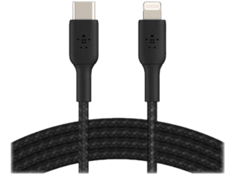 BELKIN Câble USB - Lightning 1 m torsadé Noir (CAA004bt1MBK)