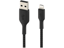 Charger l&#39;image dans la galerie, BELKIN Câble USB - Lightning 2 m torsadé Noir (CAA002bt2MBK)
