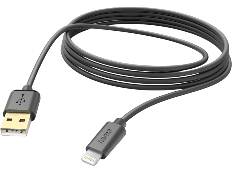 HAMA Câble USB - Lightning 3 m Noir (201582)
