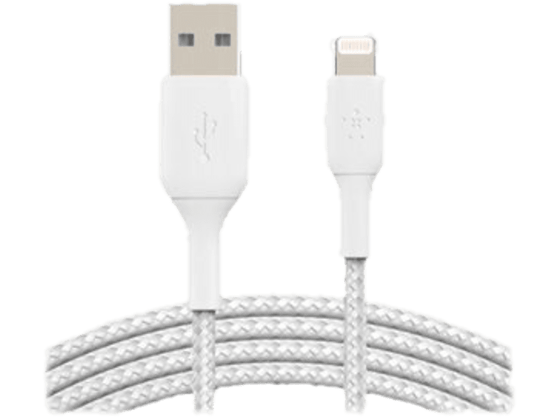 BELKIN Câble USB - Lightning 3 m torsadé Blanc (CAA002bt3MWH)