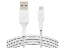 Charger l&#39;image dans la galerie, BELKIN Câble USB - Lightning Nylon 1 m Blanc (CAA002BT1MWH)
