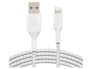 BELKIN Câble USB - Lightning Nylon 1 m Blanc (CAA002BT1MWH)