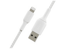 Charger l&#39;image dans la galerie, BELKIN Câble USB - Lightning Nylon 1 m Blanc (CAA002BT2MWH)
