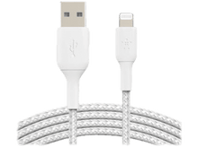 Charger l&#39;image dans la galerie, BELKIN Câble USB - Lightning Nylon 1 m Blanc (CAA002BT2MWH)
