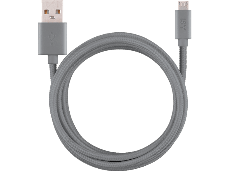 ISY Câble USB - microUSB Gris 1.8 m Gris (29099)