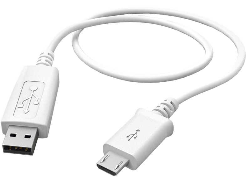 HAMA Câble USB - microUSB pour charge et données 1 m Blanc (178326)