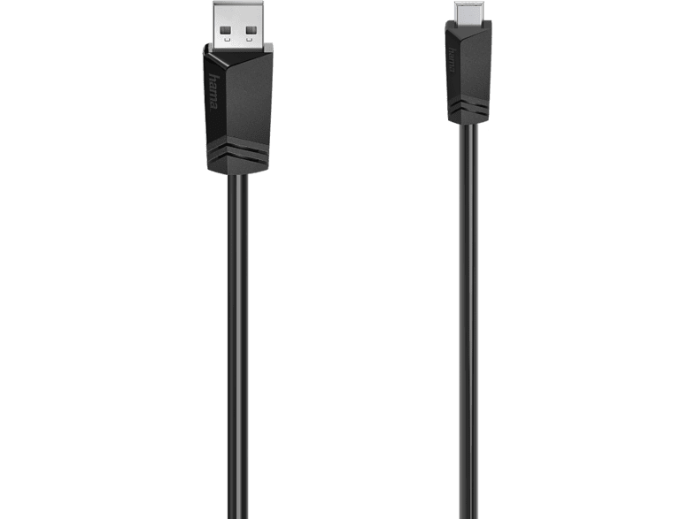 HAMA Câble USB - miniUSB 2.0 1.5 m Noir (200606)
