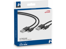 Charger l&#39;image dans la galerie, SPEEDLINK Câble USB pour PS4 Stream Play &amp; Charge (2 pièces) (SL-450104-BK)
