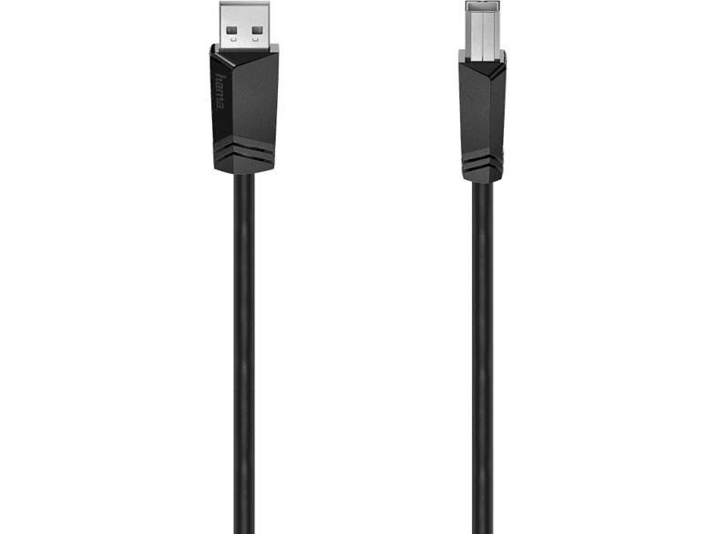 HAMA Câble USB - USB-B 2.0 1.5 m Noir (200602)