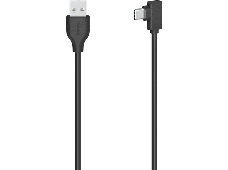 HAMA Câble USB - USB-C 90° 2.0 75 cm Noir (200646)