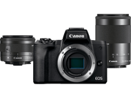 CANON Appareil photo hybride EOS M50 Mark II + 15-45mm + 55-200mm Noir (4728C015AA)