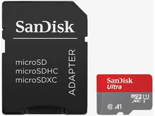 Charger l&#39;image dans la galerie, SANDISK Carte mémoire microSDXC Ultra A1  128 GB avec adaptateur SD (0619659200558)
