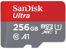 Charger l&#39;image dans la galerie, SANDISK Carte mémoire microSDXC Ultra A1 256 GB avec adaptateur SD (0619659200565)
