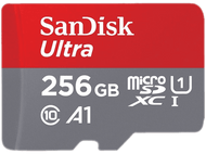 SANDISK Carte mémoire microSDXC Ultra A1 256 GB avec adaptateur SD (0619659200565)