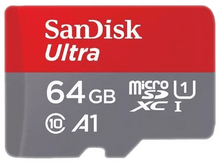 Charger l&#39;image dans la galerie, SANDISK Carte mémoire microSDXC Ultra A1 64 GB avec adaptateur SD (0619659200541)
