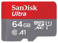 SANDISK Carte mémoire microSDXC Ultra A1 64 GB avec adaptateur SD (0619659200541)