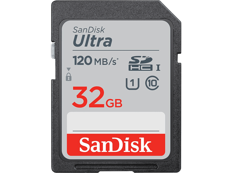 SANDISK Carte mémoire SDHC Ultra 32 GB Class 10 UHS-I (186496)