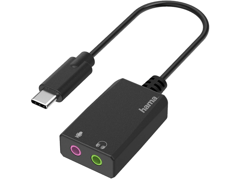 HAMA Carte son externe USB-C - 2 x Jack 3.5mm (in/out) (200320)