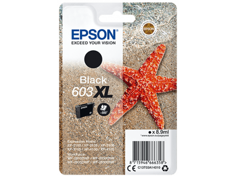 EPSON Cartouche d'encre 603XL Noir (C13T03A14020)