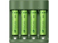 GP BATTERIES Chargeur de piles USB + 4 piles AAA 850 mAh rechargeables (GPB421/85AAAHCE-2B4)