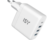 ISY Chargeur PD Fast Charger 3 x USB-A / USB-C 45 W Blanc (IAC-5045)