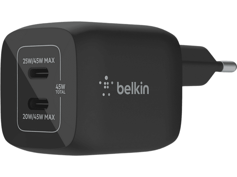 BELKIN Chargeur USB-C Boost Charge Pro 45 W Noir (WCH011VFBK)
