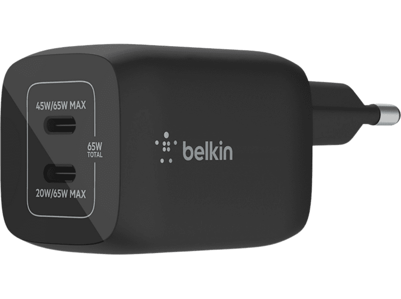 BELKIN Chargeur USB-C Boost Charge Pro 65 W Noir (WCH013VFBK)