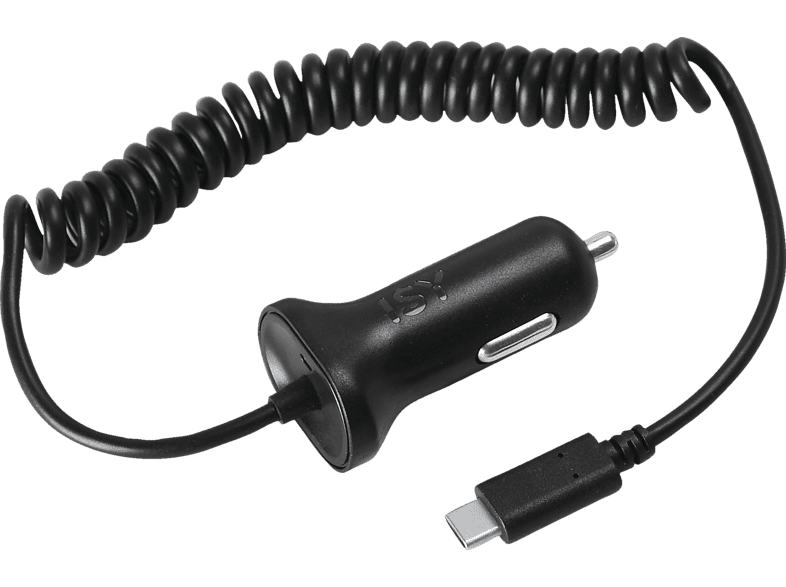 ISY Chargeur voiture câblé USB-C Noir (ICC-7000)