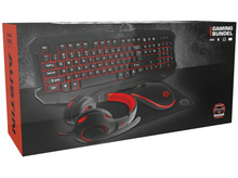 Charger l&#39;image dans la galerie, QWARE Clavier gaming AZERTY + Souris gaming + Tapis gaming + Casque gaming (GMB-9500BE)
