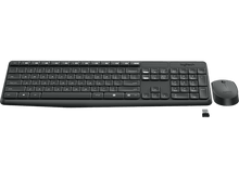 Charger l&#39;image dans la galerie, Clavier sans fil + Souris sans fil MK235 QWERTZU Noir (920-007909)
