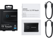 Charger l&#39;image dans la galerie, SAMSUNG Disque dur externe Portable SSD T7 Touch 500 GB Noir (MU-PC500K/WW)
