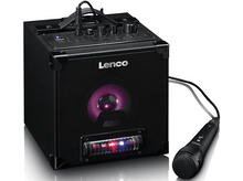 Charger l&#39;image dans la galerie, LENCO Enceinte Karaoke sans fil avec lumières LED (BTC-070BK)
