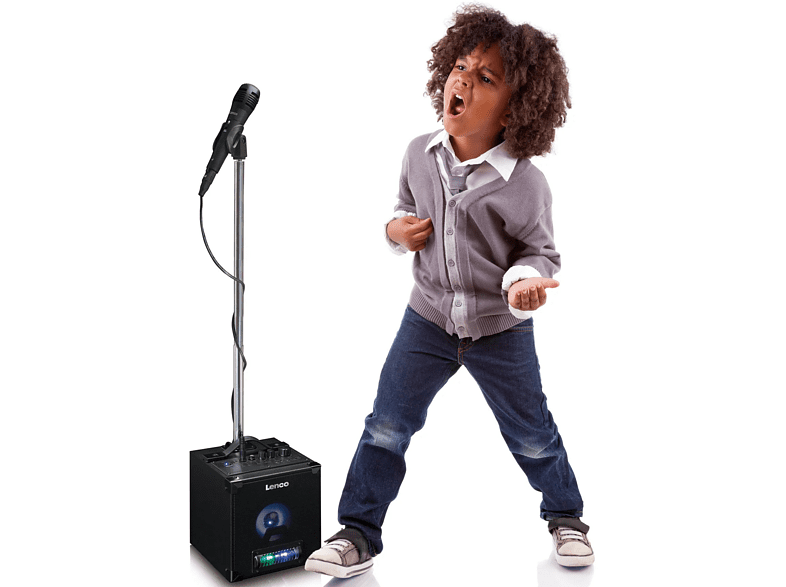 LENCO Enceinte Karaoke sans fil avec lumières LED (BTC-070BK) – MediaMarkt  Luxembourg
