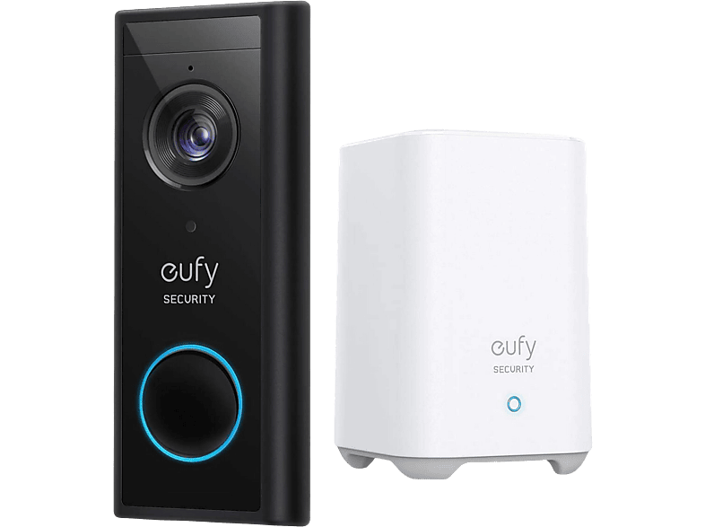 EUFY Kit sonnette vidéo 2K et Homebase + Eufycam 2C Blanc (E81133D2)