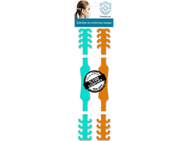 MERCHANDISING Extension de confort pour masques Orange / Turquoise (120756)