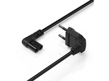 Charger l&#39;image dans la galerie, HAMA Câble d&#39;alimentation coudé Euro 1.5 m Noir (00223282)

